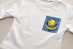 SSX220824-145 طقم ولادي 3 قطع ( جكيت جينز + بنطلون جينز + بلوزة )