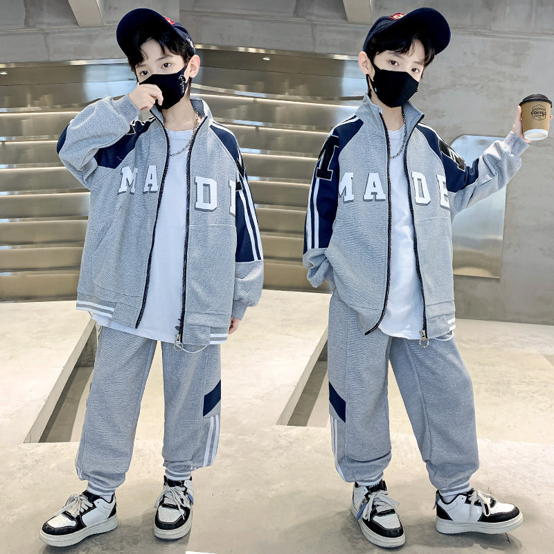 WZ261124-6 بدلة قطنية جودة ممتازة قطعتين ( جكيت + بنطلون)