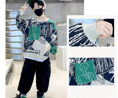 WZH301124-29 هودي ولادي قطن دافي ربيعي خريفي