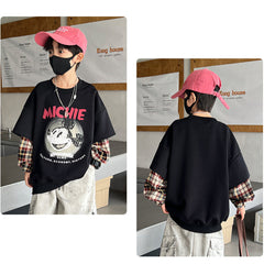 WZH301124-22 هودي ولادي قطن ميكي