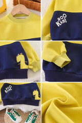 SSN040924-9   طقم ولادي قطن خريفي ربيعي تقيل قطعتين ( بلوزة + بنطلون )