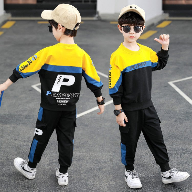 WZS040924-2 طقم سبورت قطن خريفي قطعتين ( بلوزة + بنطلون )