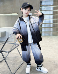 WZH301124-60  بدلة ربيعي صيفي خريفي ستان قطعتين ( جكيت + بنطلون)