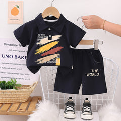 SSX220824-11 طقم قطن صيفي قطعتين ( بلوزة + شورت )