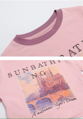 FU14042024-17 طقم بناتي قطعتين ( بلوزة + بنطلون جينز)