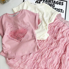 RM150424-37 طقم بناتي صيفي ( بلوزة + تنورة)