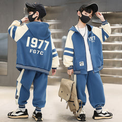 WZS040924-16 طقم سبورت شتوي مبطن فرو بالكامل قطعتين ( جكيت + بنطلون)