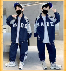 WZ261124-6 بدلة قطنية جودة ممتازة قطعتين ( جكيت + بنطلون)