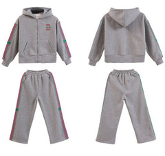 RM090424-7 طقم رياضي قطني بناتي قطعتين ( جكيت + بنطلون)