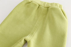 SSX220824-48P طقم ولادي شتوي تقيل مبطن فرو بالكامل قطعتين ( بلوزة + بنطلون)