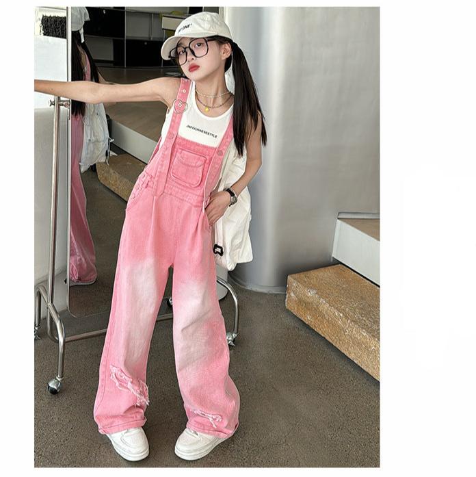 RM150424-26 طقم افرهول بناتي قطعتين ( افرهول + بلوزة كت)