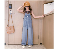 RM150424-5 طقم افرهول قطعتين ( بلوزة + افرهول جينز ناعم )