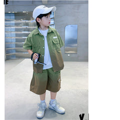 WZH301124-1 طقم صيفي قطعتين ( جكيت + شورت طويل)