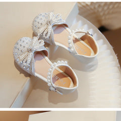 WDY260924-3 صندل بناتي مزين بالدانتيل والستراس واللولو