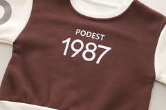 SSX220824-131 ترنج ولادي قطن تقيل دافي ربيعي خريفي قطعتين ( بلوزة+ جكيت)