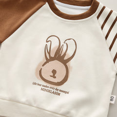 SSN040924-43 طقم ولادي قطن دافي خريفي ربيعي قطعتين (بلوزة + بنطلون )