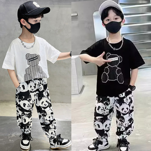 FU14042024-58 طقم صيف بارد قطعتين ( بلوزة + بنطلون)