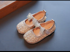 WDY260924-1 حذاء بناتي للمناسبات مزين الستراس والدانتيل