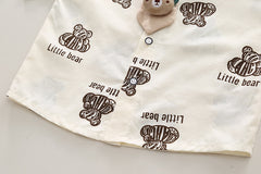 SSX220824-76 طقم صيفي 3 قطع ( قميص + جرافة + شورت )