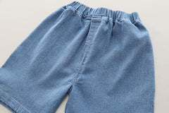 SSX220824-68 طقم ولادي قطعتين ( بلوزة + شورت)