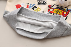 SSX220824-143 ترينج دبدوب قطن ربيعي خريفي قطعتين (بلوزة + بنطلون)