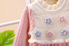 SSX220824-169 فستان بناتي صوف تقيل وناعم شتوي دافي