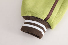 SSX220824-40 طقم ولادي شتوي تقيل مبطن فرو بالكامل قطعتين ( جكيت+ بنطلون)