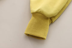 SSX220824-102 طقم قطن اصلي ربيعي خريفي قطعتين (بلوزة + بنطلون)