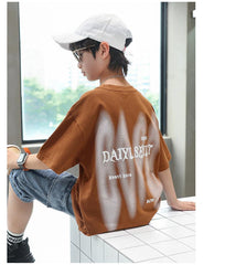 FU14042024-14 طقم ولادي صيفي قطعتين ( بلوزة + بنطلون جينز)