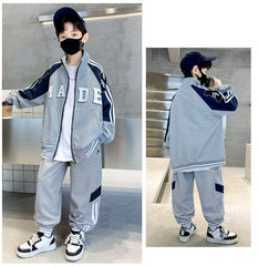 WZ261124-6 بدلة قطنية جودة ممتازة قطعتين ( جكيت + بنطلون)