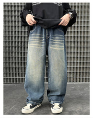 WZH301124-33 بنطلون جينز قصة عريضة