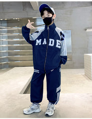 WZ261124-6 بدلة قطنية جودة ممتازة قطعتين ( جكيت + بنطلون)