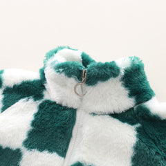 SSX220824-28 كبود بناتي ولادي مبطن مع حقيبة فرو ومبطن فرو تقيل