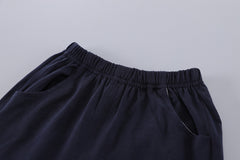 SSX220824-11 طقم قطن صيفي قطعتين ( بلوزة + شورت )