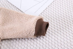 SSX220824-37 طقم ولادي شتوي مبطن فرو ( جكيت + بنطلون + لفحة)