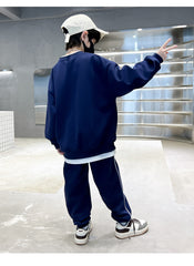 WZ261124-15 ترينج ولادي قطن خريفي ربيعي قطعتين ( بلوزة + بنطلون) خامة ممتازة