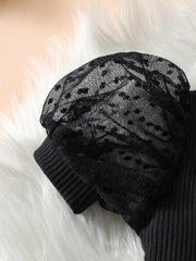 EU120424-48 طقم شورت شكل تنورة قطعتين ( بلوزة + شورت جلد )