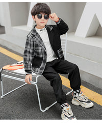 RM1227-19 بدلة ولادي قطعتين ( جكيت + بنطلون )