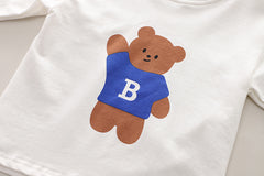 طقم ولادي قطن تقيل خريفي ربيعي 4 قطع ( جكيت + بلوزة + بنطلون + شنتة )SSN040924-39