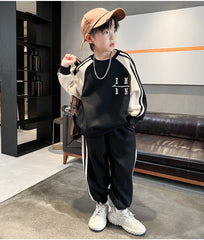 WZH301124-50 بدلة سبورت قطنية ربيعي خريفي قطعتين ( بلوزة + بنطلون)