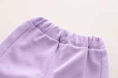 SSN040924-53 طقم بناتي قطن تقيل خريفي ربيعي قطعتين ( جكيت + بنطلون)