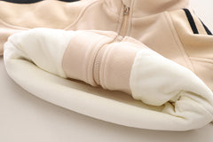 SSN040924-14 طقم شتوي تقيل مبطن بالكامل ( جكيت + بنطلون جينز مبطن )