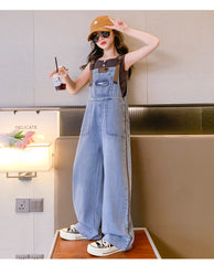 RM150424-5 طقم افرهول قطعتين ( بلوزة + افرهول جينز ناعم )