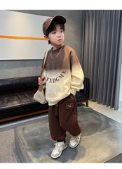 WZH301124-54  ترينج ولادي خريفي شتوي تقيلة قطعتين ( بلوزة + بنطلون)