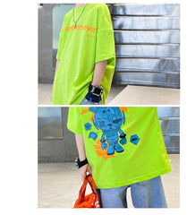 FU14042024-52 طقم ولادي صيفي قطعتين ( بلوزة + بنطلون)