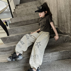 RM150424-9 طقم صيفي سبورت قطعتين ( بلوزة + بنطلون)