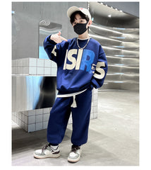 WZ261124-15 ترينج ولادي قطن خريفي ربيعي قطعتين ( بلوزة + بنطلون) خامة ممتازة