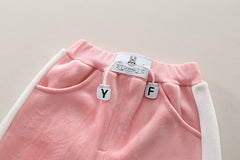 SSN040924-13 طقم بناتي شتوي مبطن فرو من الداخل قطعتين ( جكيت + بنطلون )