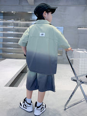 WZH301124-1 طقم صيفي قطعتين ( جكيت + شورت طويل)