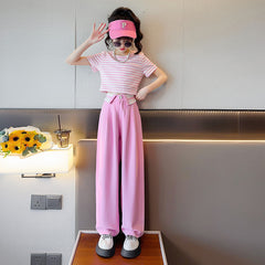 RM150424-6 طقم صيفي قطعتين ( بلوزة + بنطلون )